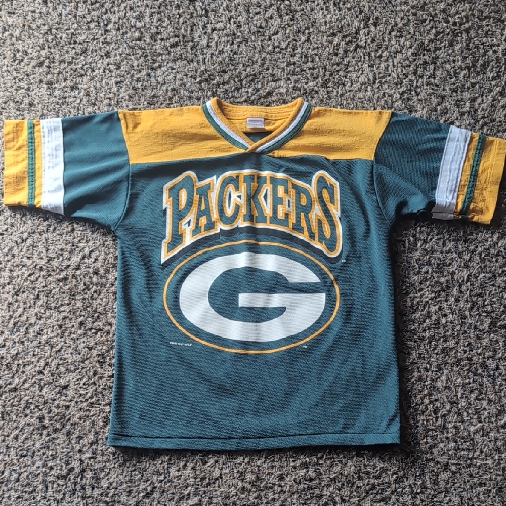 Vintage 90s Youth Green Bay Packer Shirt
